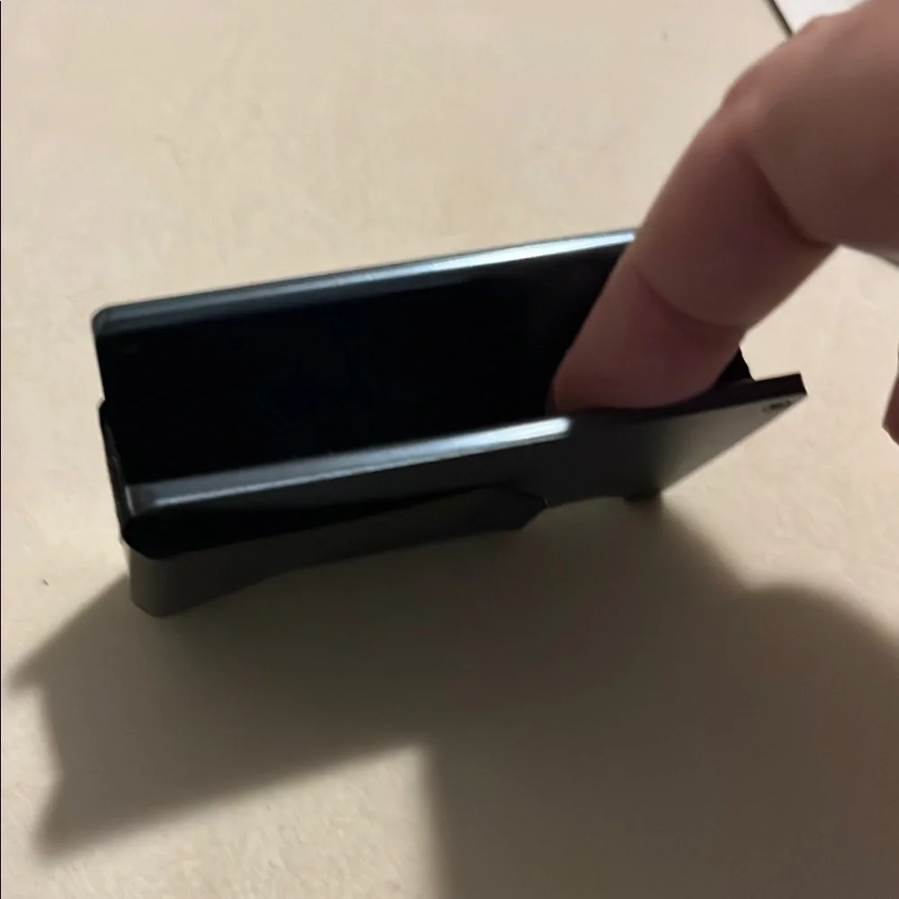 Sleek Minimalist Metal Wallet with Box
